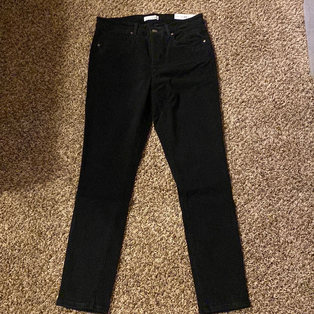 LOFT curvy skinny soft denim jeans in black 29/8